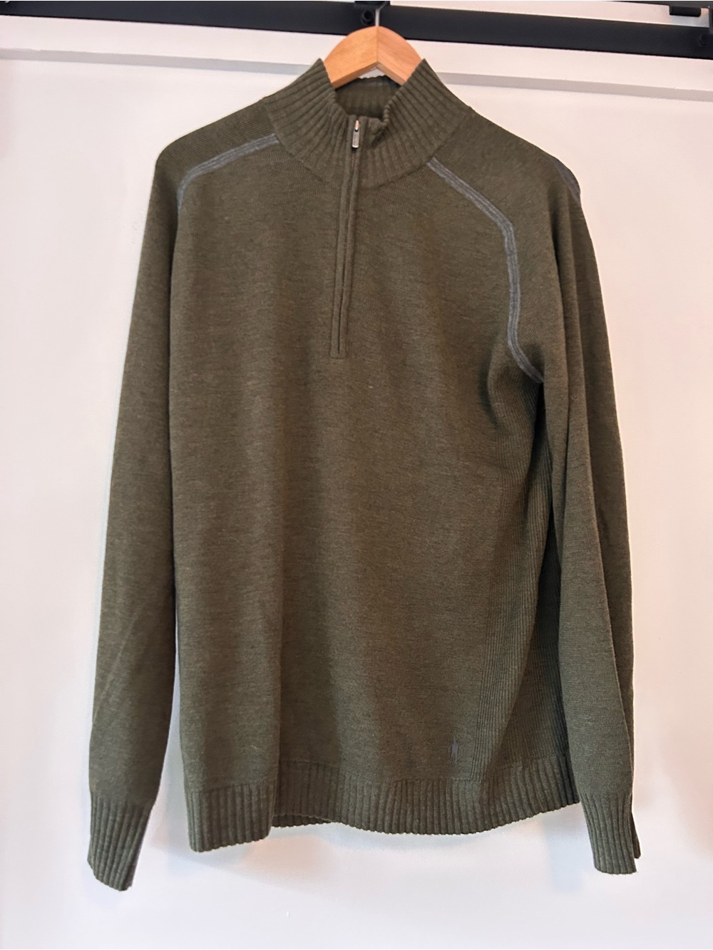 Men's Smartwool large merino wool half zip sweater